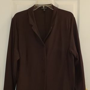 Brown Eileen Fisher rayon jacket